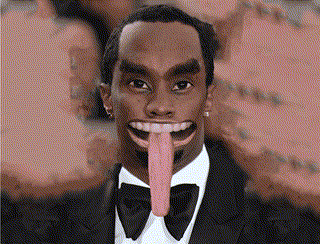 P Diddy swinging his tongue